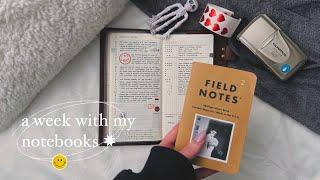 a week with my notebooks | hobonichi x field notes (ep. 2) 