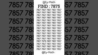 How long did you take to point out the odd 7875? #iq #iqtest #gk #shorts #trending