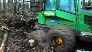 John Deere 810 stuck in mud, extreme