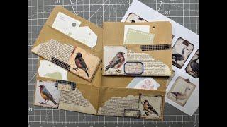 Craft With Me - Making Double Pocket & Flip from Dollar Store Kraft Paper & Tracie Fox Digitals