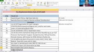 Pre GST Audit Checklist for Data Gathering & Discussion with Clients