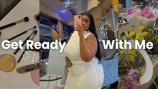 GRWM |Lace Boho Knotless Braided Wig from ​⁠@MyBraidedWig_Official Make Up,Outfit,Ted Baker Event