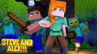 Minecraft THE LIFE OF ALEX & STEVE #1 | CAN THEY SURVIVE THE FIRST NIGHT!!!