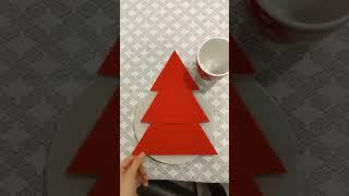 Quick table decoration  #etui #case #cutlery #sztućce  #christmas #christmastree  #decoration