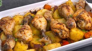 Oven Baked Chicken and Potatoes | Easy Lunch or Dinner Recipe