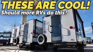 Rear entry door small RV! Should more RVs do this? 2025 Cherokee Black Label 14CCBL by Forest River