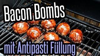 BBQ Bacon Bombs mit Antipasti Füllung vom Discounter -  mega geil