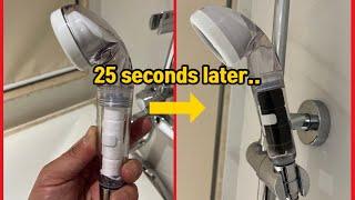 Hotel shower filter dies in 25 seconds