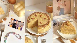 Productive day| baking Honey cake| describing 정 of korea with EXO