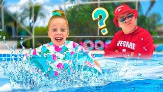 Nastya und Papa sommerliche Wasseraktivitäten für Kinder