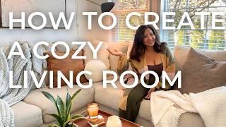 6 EASY Ways to Create a Cozy Living Room at Any Budget! Home Decorating Tips