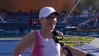 Iga Swiatek Interview after beating Yastremska in Dubai