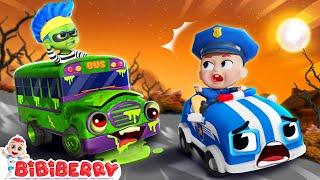 Jozzy's Police Car Chase The Zombie Bus  Police Car Song - Bibiberry Nursery Rhymes & Kids Songs