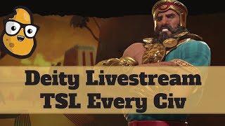 Let's Stream Civ 6 - Civ 6 Deity ULTRA TSL game as Sumeria with EVERY CIV