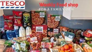 Weekly food shop for uk family of 6. Prices included #foodhaul #tesco #ukfamily