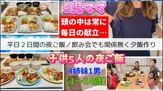 【夜ご飯】毎日同じ事の繰り返しでも頭の中は常に献立/２日間の夕飯作り