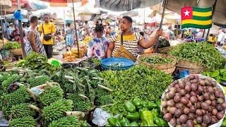 Cost of living in Togo west Africa . My $20 weekly shopping budget in the  cheapest food market.