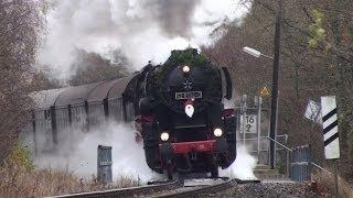 Mit harten Auspuffschlägen bergauf - Dampfsonderzüge Dillenburg-Würgendorf 30.11.13