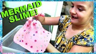 MAKING PRINCESS MERMAID SLIME!!