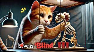 Feline Romance: The Heartwarming Tale of a Cat and His Skeleton | Blind Love | Short Film 