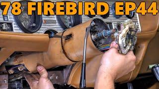 Fixing a Wobbly GM Steering Column, Horn Button, and Seatbelts (78 Firebird Ep.44)