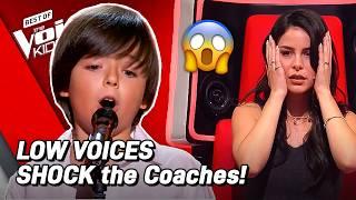 Most Unexpected LOW & DEEP Voices on The Voice Kids! 