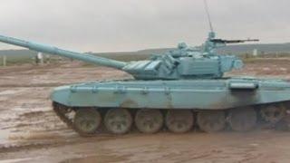 Tank Biathlon: Russian T-72 tanks fire shells and race in high-powered army event