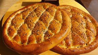 تهیه نان سبوس دار ترکی خیلی خوشمزه، آسان و سالم Turkish Bread + English Recipe