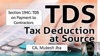 194C TDS on payment to contractors #Finance Act 2020# Works contract # AMC# CA Final#CA