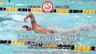 Skylar Jones - c/o 2025 - 50 Yard Freestyle - Empire KC Swim Club - 2024 Jim Devine Memorial Invite