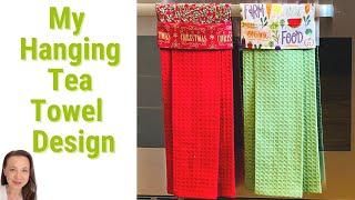 Easy DIY Hanging Tea Towel Tutorial  - No Buttons, Snaps, or Velcro!  Simple and Modern