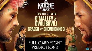 UFC 306 O'Malley vs Dvalishvili[Full Card]|Fight Predictions #UFCNoche