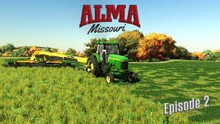 Grassin Up For Silage | Episode 2 | Alma Missouri | Farming Simulator 22