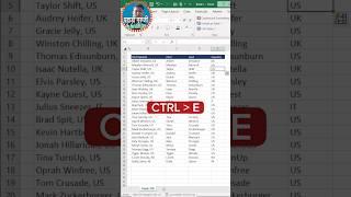 name separator in Excel || how to split name in Excel #youtubeshorts #ytshorts