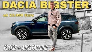 DACIA BIGSTER: Preise ab 23.990 Euro -  Ausstattung und Versionen | Vergleich mit Duster | 2025