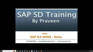 SAP SD Training By Praveen | SAP SD Pricing Configuration | S4 HANA Sales Training