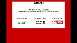 Webinar: Harnessing Solar Energy  The Role of Energy Storage in Off Grid Solutions