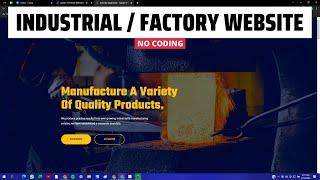 How to Create an Industrial/Factory Website using WordPress 2024? Engineering Website without Coding