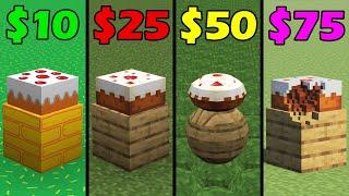 minecraft for 0$ vs 10$ vs 25$ vs 50$ vs 100$