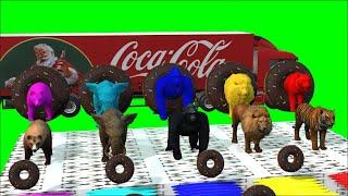 animal game fountain crossing animal transformation | select the right key,  bear cow video mammoth