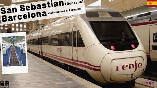 From San Sebastian / Donostia to Barcelona in Spain on a ALVIA train, by Renfe