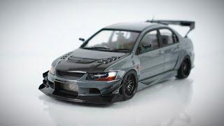 250 HOURS BUILD | VOLTEX WIDEBODY MITSUBISHI LANCER EVOLUTION 1/24 SCALE MODEL CAR.