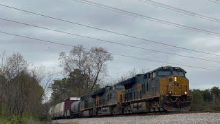 CSX ET44AH 3273 Leads Manifest M542-13 on 11/15/24