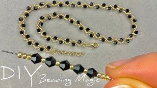 Super Easy! Small Beads Jewelry Making | Royal Necklace Making for Beginners at Home