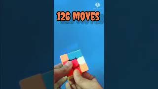 rubik's  cube with 3×3 amazing 126 moves hard#you try at home