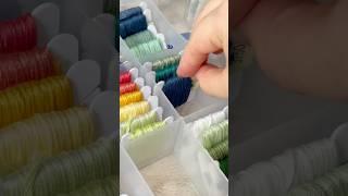 Organizing Embroidery Floss 🪡 #crossstitch #crossstitching #embroidery #pixelart