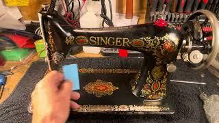 SINGER “RED EYE” (1910) 66 CLASS STATE OF THE ART ANTIQUE- Try TO FIND 1 THAT’S COMPLETE (video 447)