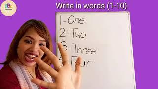 Write in words 1 to 10