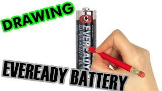 how to draw Eveready Battery | Art Therapy