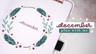 December 2023 bullet journal setup | plan with me | simple festive theme 